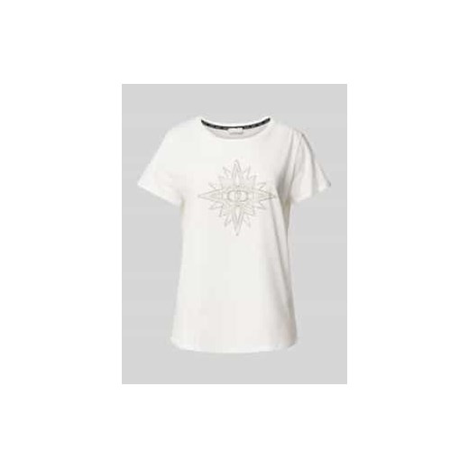 T-shirt z obszyciem z kamieni stras ze sklepu Peek&Cloppenburg  w kategorii Bluzki damskie - zdjęcie 177841825