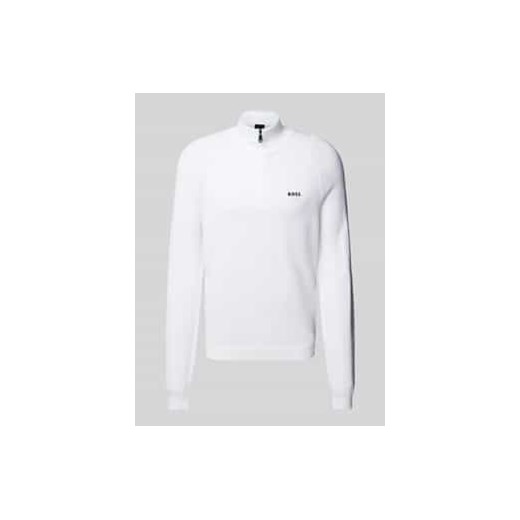 Sweter z dzianiny z nadrukiem z logo model ‘Perform-Max’ ze sklepu Peek&Cloppenburg  w kategorii Swetry męskie - zdjęcie 177841855