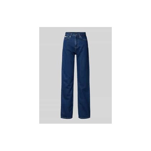 Jeansy o kroju z wysokim stanem,prostą nogawką i 5 kieszeniami ze sklepu Peek&Cloppenburg  w kategorii Jeansy damskie - zdjęcie 177841978