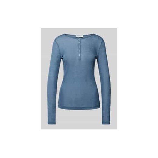 Bluzka o kroju regular fit z długim rękawem i prążkowaną fakturą ze sklepu Peek&Cloppenburg  w kategorii Bluzki damskie - zdjęcie 177841987