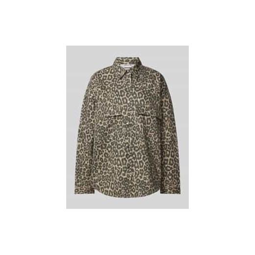 Bluzka koszulowa o kroju oversized z kieszeniami na piersi ze sklepu Peek&Cloppenburg  w kategorii Koszule damskie - zdjęcie 177842158