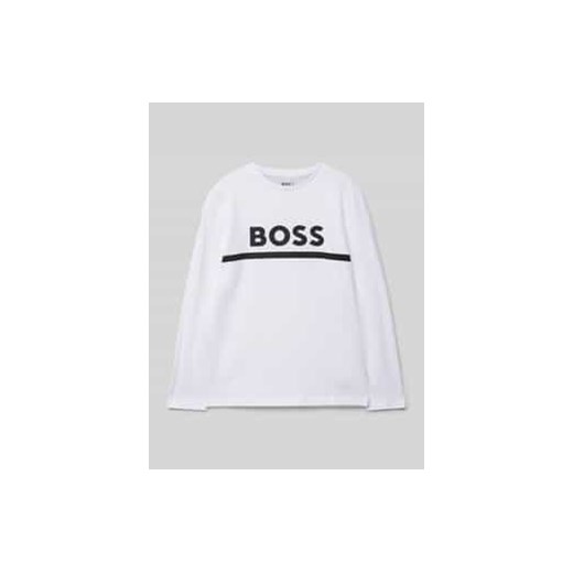 Bluzka z długim rękawem i nadrukiem z logo ze sklepu Peek&Cloppenburg  w kategorii T-shirty chłopięce - zdjęcie 177842176