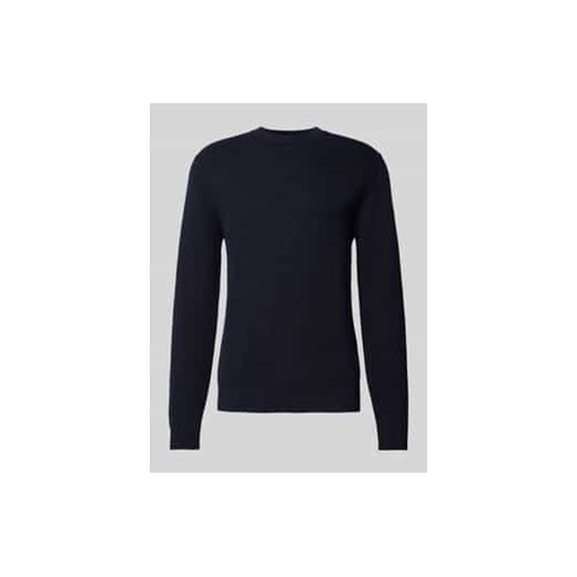 Sweter z dzianiny z prążkowanymi wykończeniami model ‘DANE’ ze sklepu Peek&Cloppenburg  w kategorii Swetry męskie - zdjęcie 177842615