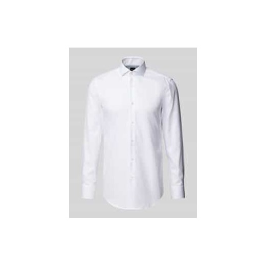 Koszula biznesowa o kroju slim fit z fakturowanym wzorem model ‘Hank’ ze sklepu Peek&Cloppenburg  w kategorii Koszule męskie - zdjęcie 177842819