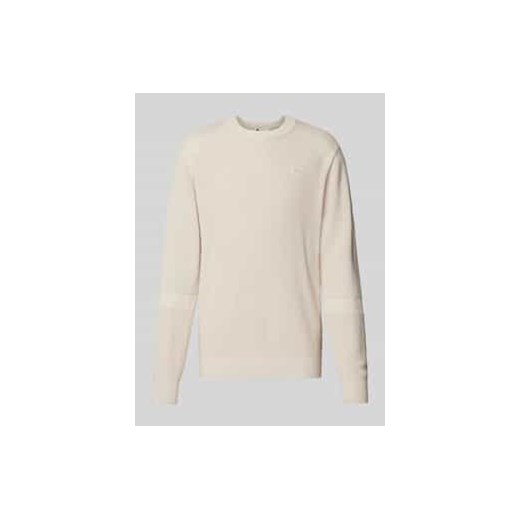 Sweter z dzianiny z wyhaftowanym logo ze sklepu Peek&Cloppenburg  w kategorii Swetry męskie - zdjęcie 177843038