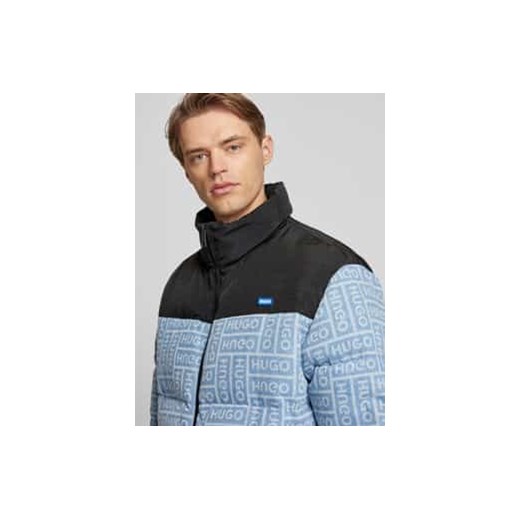 Kurtka pikowana z zapięciem na zamek błyskawiczny model ‘Byres’ Hugo Blue M okazyjna cena Peek&Cloppenburg