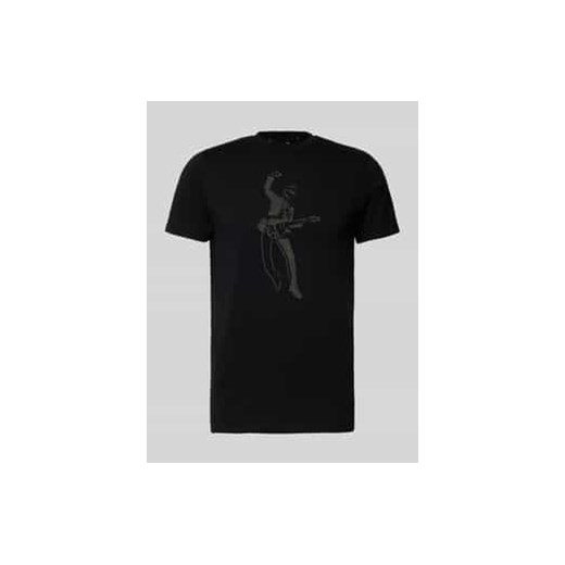 T-shirt z obszyciem z kamieni stras ze sklepu Peek&Cloppenburg  w kategorii T-shirty męskie - zdjęcie 177843308