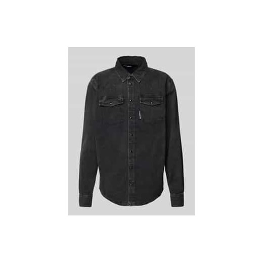 Koszula jeansowa o kroju regular fit z detalem z logo ze sklepu Peek&Cloppenburg  w kategorii Koszule męskie - zdjęcie 177843478