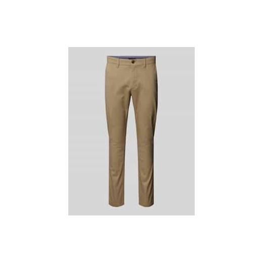 Chinosy o kroju slim fit zapinane na guzik i zamek błyskawiczny model ‘BLEECKER’ ze sklepu Peek&Cloppenburg  w kategorii Spodnie męskie - zdjęcie 177843747
