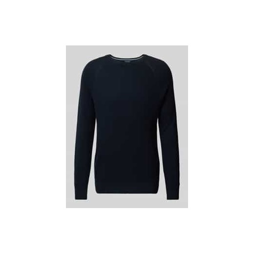 Sweter z dzianiny z prążkowanymi wykończeniami ze sklepu Peek&Cloppenburg  w kategorii Swetry męskie - zdjęcie 177843856