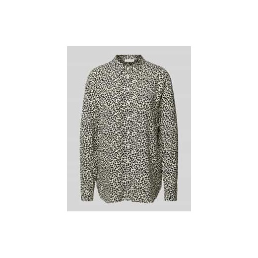 Bluzka koszulowa o kroju relaxed fit z czystej wiskozy ze sklepu Peek&Cloppenburg  w kategorii Koszule damskie - zdjęcie 177844196