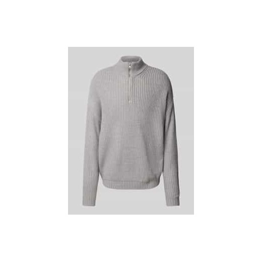 Sweter z dzianiny z prążkowanymi wykończeniami ze sklepu Peek&Cloppenburg  w kategorii Swetry męskie - zdjęcie 177844368