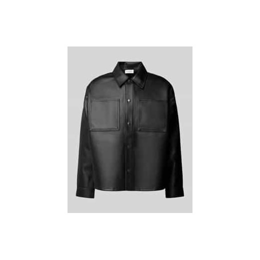 Koszula casualowa o kroju oversized z imitacji skóry ze sklepu Peek&Cloppenburg  w kategorii Koszule męskie - zdjęcie 177844747