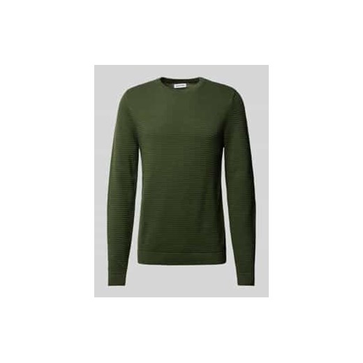 Sweter z dzianiny z okrągłym dekoltem model ‘OTTO’ ze sklepu Peek&Cloppenburg  w kategorii Swetry męskie - zdjęcie 177845217