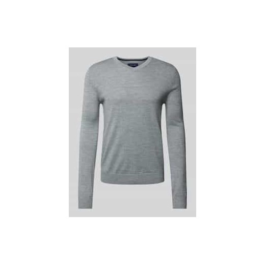 Sweter z dzianiny z dekoltem w serek ze sklepu Peek&Cloppenburg  w kategorii Swetry męskie - zdjęcie 177845235