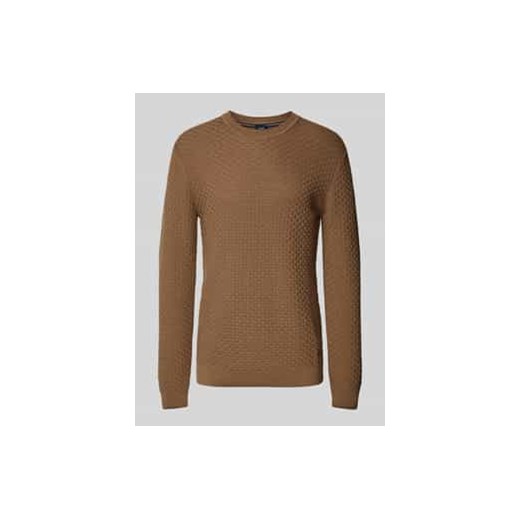 Sweter z dzianiny z okrągłym dekoltem model ‘Wanjo’ ze sklepu Peek&Cloppenburg  w kategorii Swetry męskie - zdjęcie 177845249