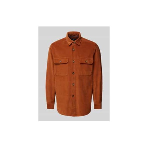 Kurtka koszulowa z listwą guzikową model ‘Corduroy’ ze sklepu Peek&Cloppenburg  w kategorii Koszule męskie - zdjęcie 177845326