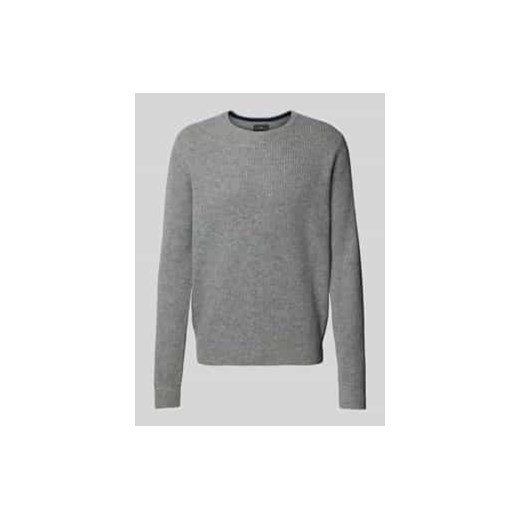 Sweter z dzianiny z okrągłym dekoltem ze sklepu Peek&Cloppenburg  w kategorii Swetry męskie - zdjęcie 177845548
