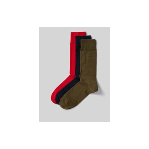 Skarpety z wyhaftowanym logo w zestawie 3 szt. ze sklepu Peek&Cloppenburg  w kategorii Skarpetki męskie - zdjęcie 177845649