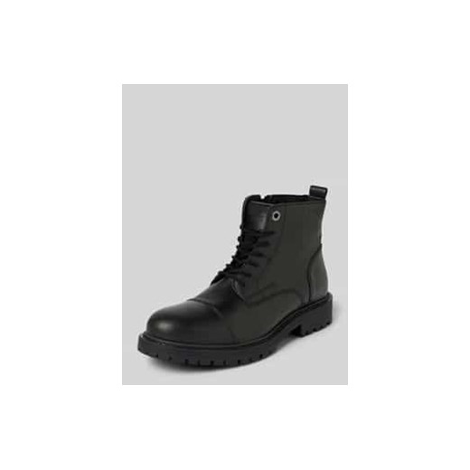 Buty skórzane z pętelką model ‘TREMOR’ ze sklepu Peek&Cloppenburg  w kategorii Buty zimowe męskie - zdjęcie 177845888