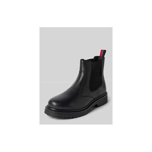 Buty chelsea ze skóry z pętelką ze sklepu Peek&Cloppenburg  w kategorii Buty zimowe męskie - zdjęcie 177846048