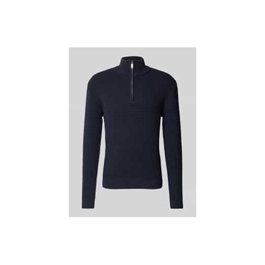 Sweter z dzianiny ze stójką model ‘THEO’ ze sklepu Peek&Cloppenburg  w kategorii Swetry męskie - zdjęcie 177846067