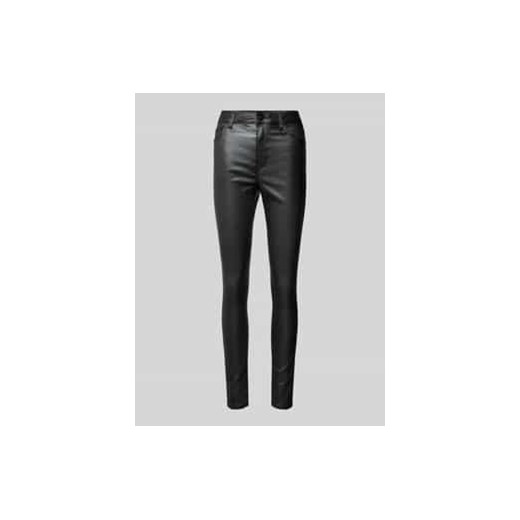 Jeansy z wysokim stanem o kroju slim fit z błyszczącą powłoką model ‘DANA’ ze sklepu Peek&Cloppenburg  w kategorii Jeansy damskie - zdjęcie 177846145