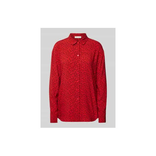 Bluzka koszulowa o kroju relaxed fit z czystej wiskozy ze sklepu Peek&Cloppenburg  w kategorii Koszule damskie - zdjęcie 177846168