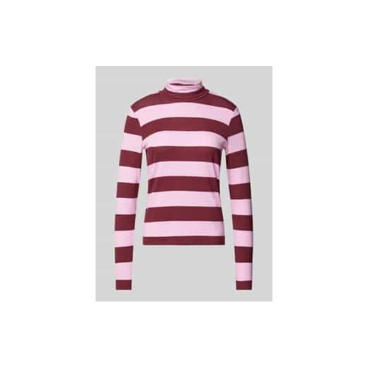 Bluzka o kroju regular fit z mieszanki wiskozy z długim rękawem i golfem ze sklepu Peek&Cloppenburg  w kategorii Bluzki damskie - zdjęcie 177846186