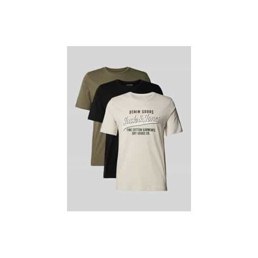 T-shirt z nadrukiem z logo w zestawie 3 szt. model ‘ETHAN’ ze sklepu Peek&Cloppenburg  w kategorii T-shirty męskie - zdjęcie 177846337