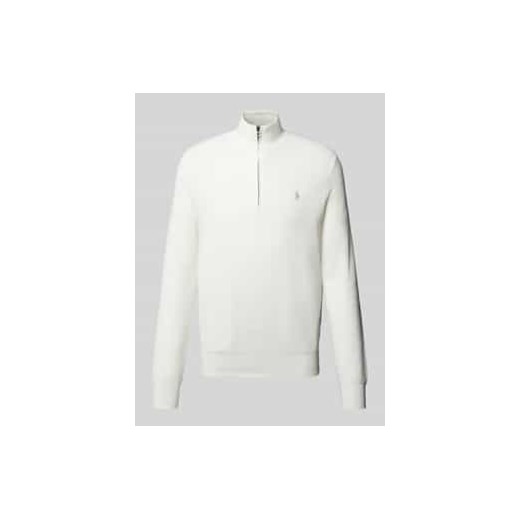 Sweter z dzianiny z wyhaftowanym logo ze sklepu Peek&Cloppenburg  w kategorii Swetry męskie - zdjęcie 177847018