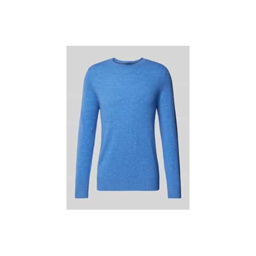 Sweter z dzianiny z prążkowanymi wykończeniami ze sklepu Peek&Cloppenburg  w kategorii Swetry męskie - zdjęcie 177847589