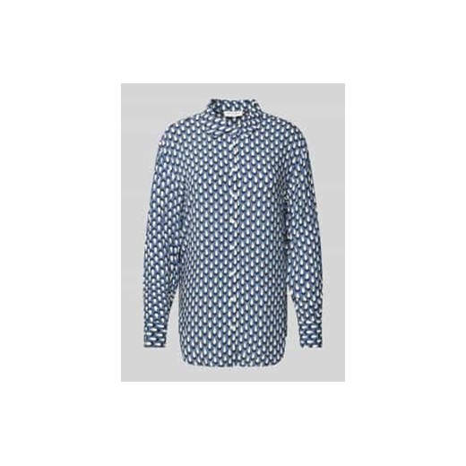 Bluzka koszulowa o kroju slim fit z mankietami ze sklepu Peek&Cloppenburg  w kategorii Koszule damskie - zdjęcie 177847929