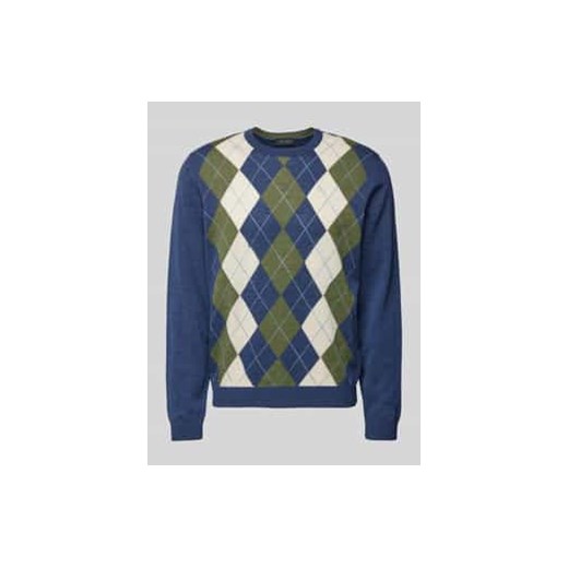 Sweter z dzianiny z okrągłym dekoltem ze sklepu Peek&Cloppenburg  w kategorii Swetry męskie - zdjęcie 177848077