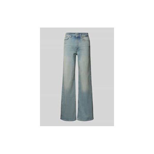 Jeansy z wysokim stanem,szeroką nogawką i nitami model ‘JUICY’ ze sklepu Peek&Cloppenburg  w kategorii Jeansy damskie - zdjęcie 177848098
