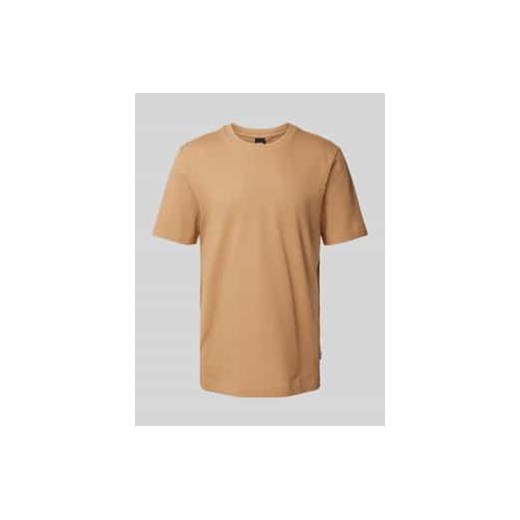 T-shirt z prążkowanym,okrągłym dekoltem model ‘TIBURT’ ze sklepu Peek&Cloppenburg  w kategorii T-shirty męskie - zdjęcie 177848119