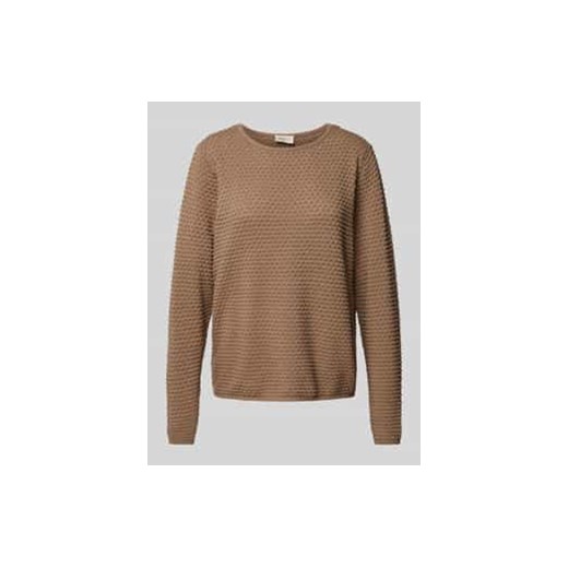 Sweter z dzianiny z prążkowanymi wykończeniami model ‘Dodo’ ze sklepu Peek&Cloppenburg  w kategorii Swetry damskie - zdjęcie 177848165