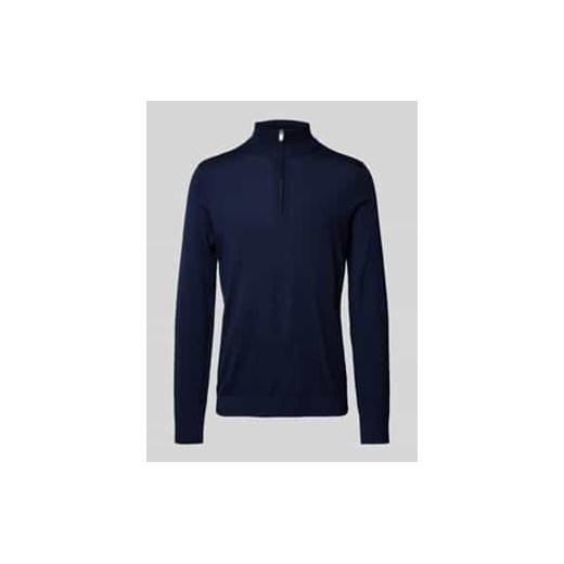 Sweter z dzianiny z kołnierzem model ‘TRAY’ ze sklepu Peek&Cloppenburg  w kategorii Swetry męskie - zdjęcie 177848387