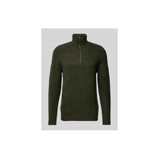 Sweter z dzianiny z kołnierzem model ‘Kristian’ ze sklepu Peek&Cloppenburg  w kategorii Swetry męskie - zdjęcie 177848418