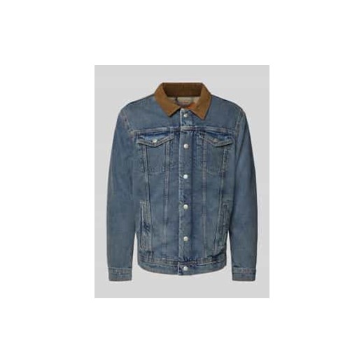 Kurtka jeansowa z kieszeniami na piersi model ‘JEAN’ ze sklepu Peek&Cloppenburg  w kategorii Kurtki męskie - zdjęcie 177848479