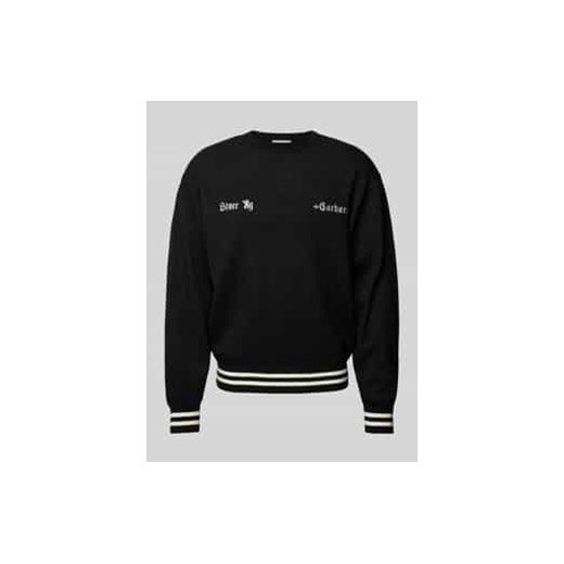 Sweter z dzianiny z prążkowanymi wykończeniami ze sklepu Peek&Cloppenburg  w kategorii Swetry męskie - zdjęcie 177848855