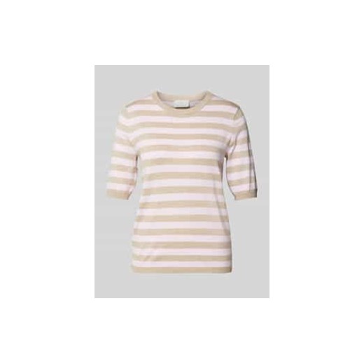 T-shirt z mieszanki wiskozy z okrągłym dekoltem model ‘Mala’ ze sklepu Peek&Cloppenburg  w kategorii Bluzki damskie - zdjęcie 177848918