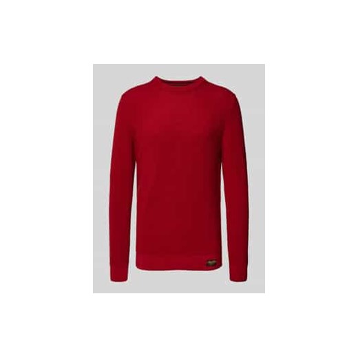 Sweter z dzianiny z okrągłym dekoltem ze sklepu Peek&Cloppenburg  w kategorii Swetry męskie - zdjęcie 177849435