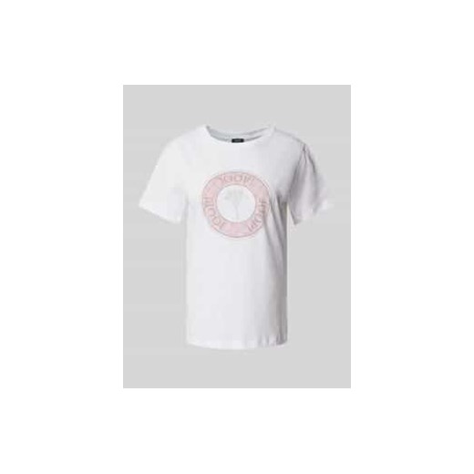 T-shirt z obszyciem kamieniami stras model ‘Tolu’ ze sklepu Peek&Cloppenburg  w kategorii Bluzki damskie - zdjęcie 177849468