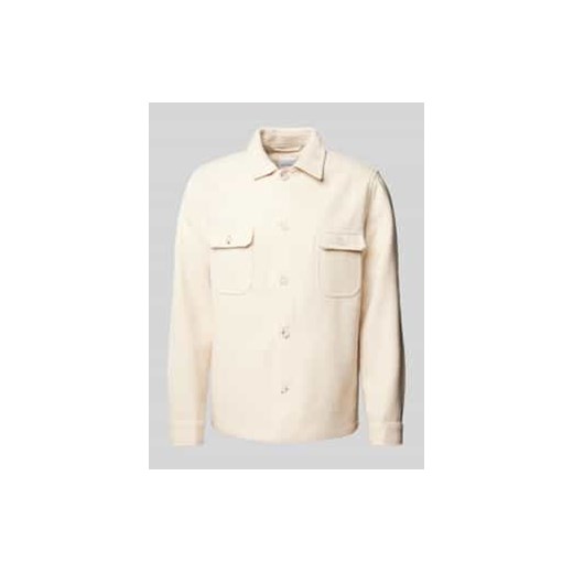 Kurtka koszulowa o kroju regular fit z kieszeniami z patką na piersi ze sklepu Peek&Cloppenburg  w kategorii Kurtki męskie - zdjęcie 177849566