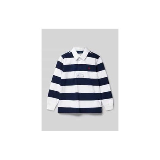 Bluzka z długim rękawem z wyhaftowanym logo ze sklepu Peek&Cloppenburg  w kategorii T-shirty chłopięce - zdjęcie 177849998