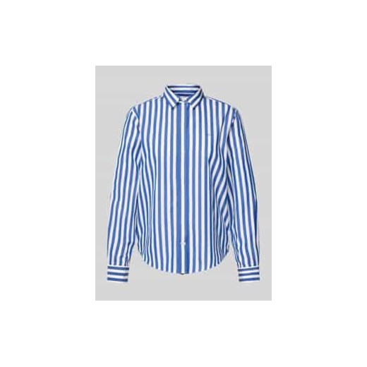 Bluzka koszulowa o kroju regular fit z wyhaftowanym logo ze sklepu Peek&Cloppenburg  w kategorii Koszule damskie - zdjęcie 177850069