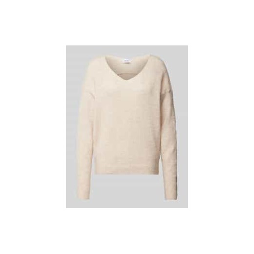 Sweter z dzianiny z dekoltem w serek ze sklepu Peek&Cloppenburg  w kategorii Swetry damskie - zdjęcie 177850179