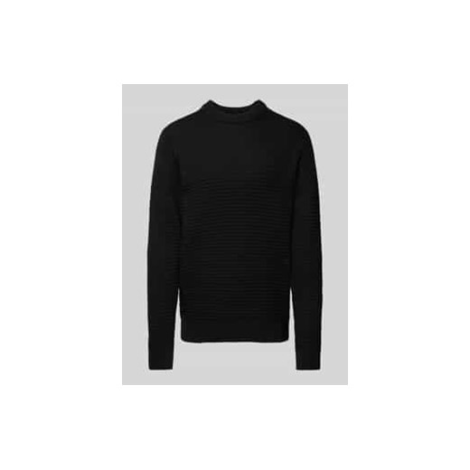 Sweter z dzianiny z fakturowanym wzorem model ‘Karl’ ze sklepu Peek&Cloppenburg  w kategorii Swetry męskie - zdjęcie 177850458