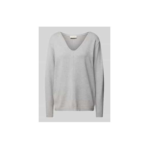 Sweter z dzianiny z dekoltem w serek model ‘Claura’ ze sklepu Peek&Cloppenburg  w kategorii Swetry damskie - zdjęcie 177850598